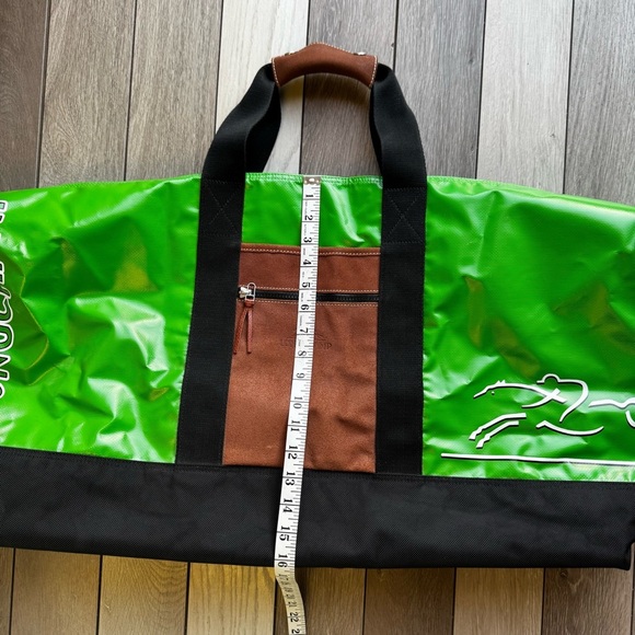 Longchamp Big Weekender Bag. Leather + Dive Vinyl Super Rare+Durable+Very Cool! - Picture 9 of 10